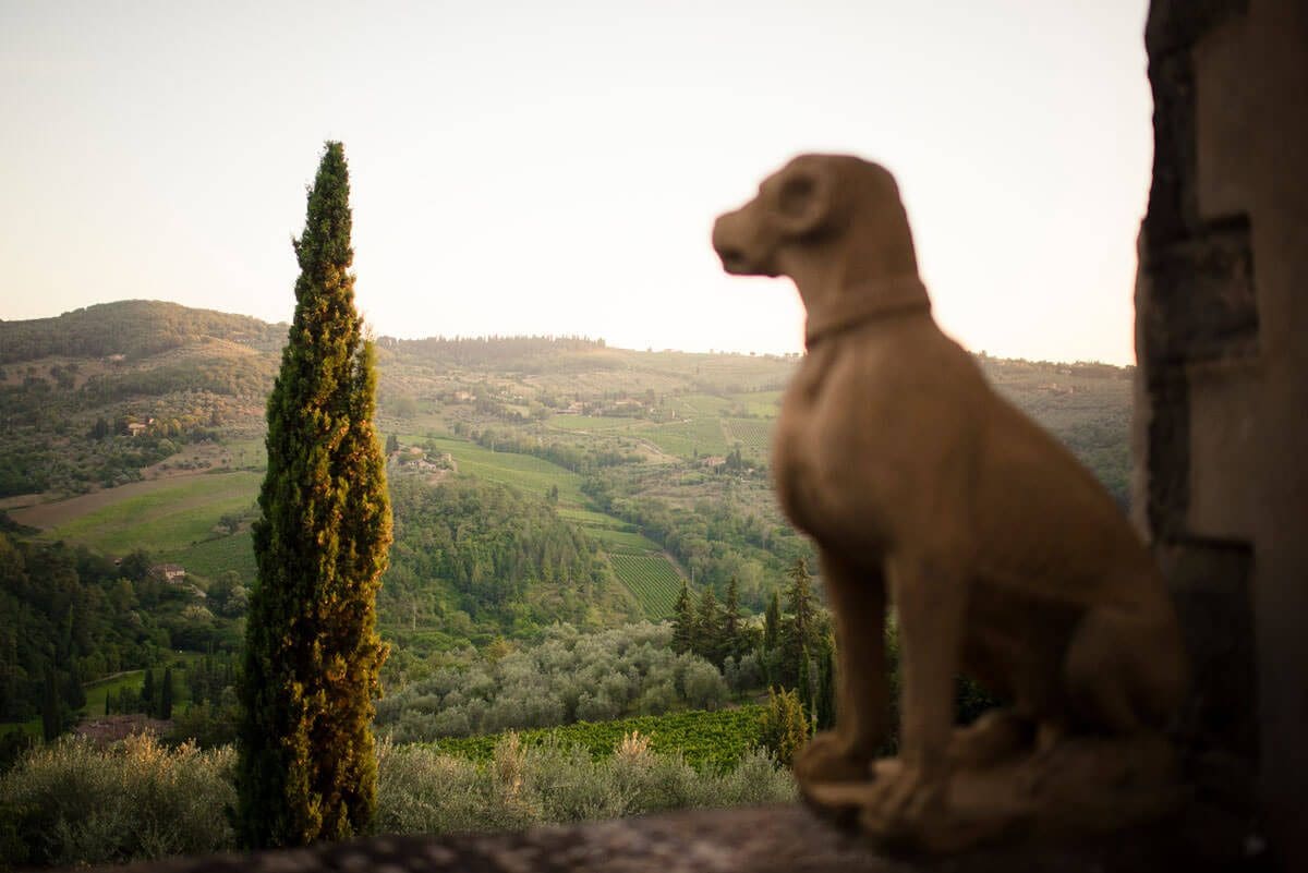 Wedding in Chianti view from vignamaggio photo Corsi